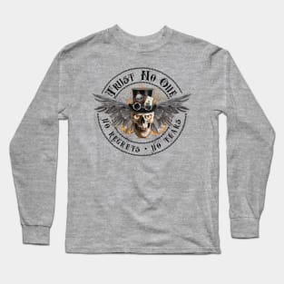 Burning Spade Skull Trust Long Sleeve T-Shirt